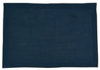 Fennco Styles Pleated Design Navy Blue Placemats 13" W X 19" L, Set of 4 - Classic Border Table Mats for Everyday Use, Dining Room Décor, Family Gatherings and Special Occasions