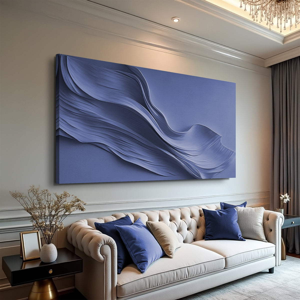 Midnight Navy Minimalist Wall Art