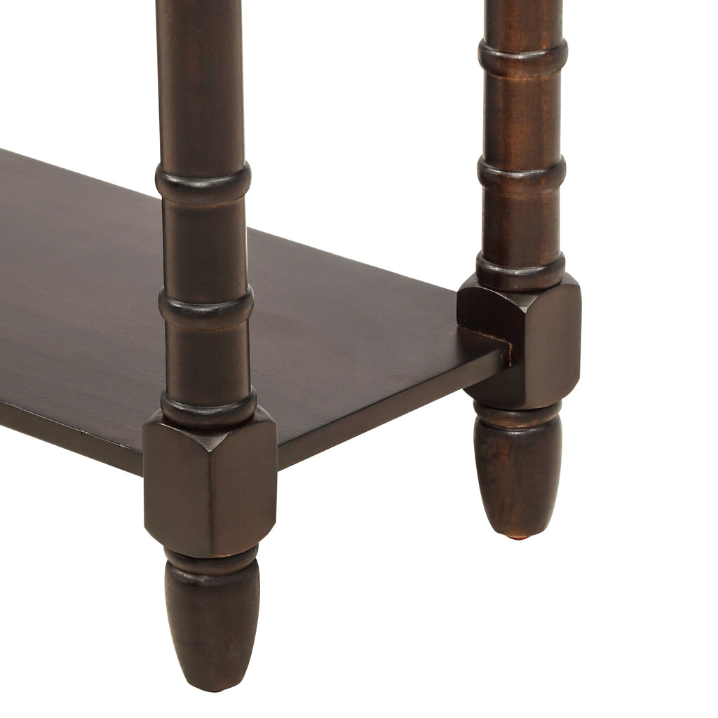 TREXM Console Table Sofa Table Easy Assembly with Two Storage Drawers and Bottom Shelf for Living Room Entryway (Espresso)