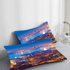 3D HD Pillow Cover City Landscape Rise Building Home Decorative Pillow Cases Cotton Linen Square Cushion Covers For Sofa Couch