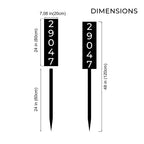 Solar Powered Staked House Number Sign – Illuminated Outdoor Address Sign