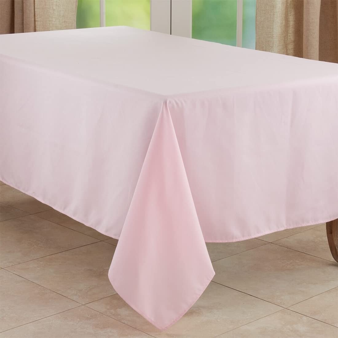 Fennco Styles Classic Everyday Design Solid Color Tablecloth - Table Cover for Home Décor, Baquets, Family Gathering and Special Occasion