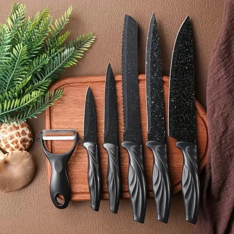 6-Piece Set: High Carbon Stainless Steel Sharp Kitchen Knives
