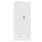 72 Inch Tall Kitchen Pantry Cabinet Farmhouse Wooden Cupboard with 2 Doors