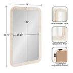 Rahfy Rectangle Framed Wall Mirror