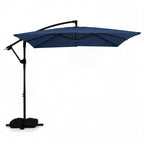 8 x 8 FT Offset Cantilever Patio Umbrella Square Hanging Outdoor Market Umbrella with 360¬∞ Rotation