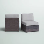 Armless Fully Assembled Patio Chair Set
