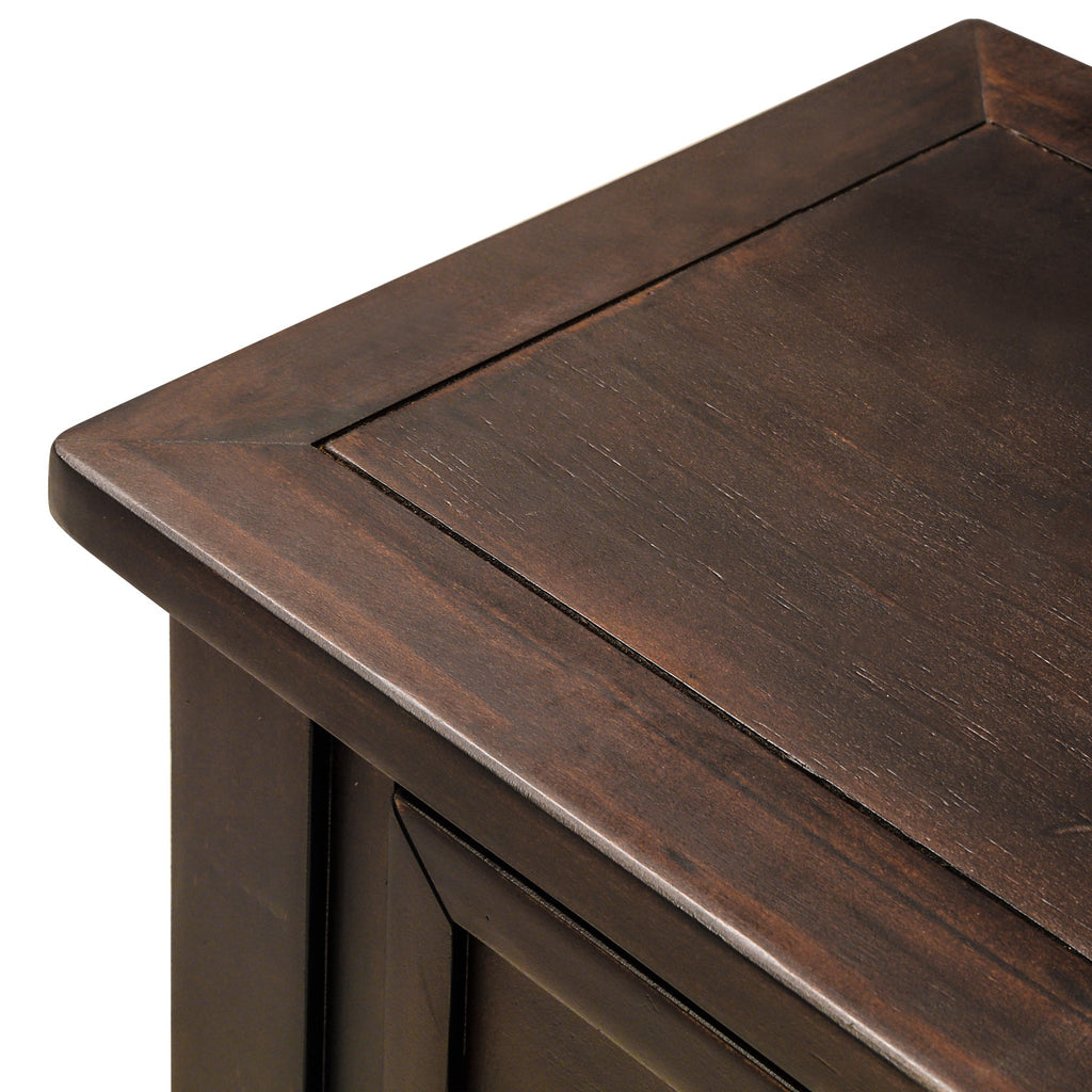 TREXM Console Table Sofa Table Easy Assembly with Two Storage Drawers and Bottom Shelf for Living Room Entryway (Espresso)