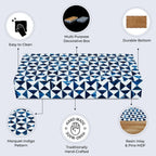 Blue and White Resin Inlay Storage Box – Marquet Indigo Collection