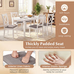 Dining Chairs Set of 2 Rubber Wood Dining Room Chairs with Comfortable Backrest and Padded Seat