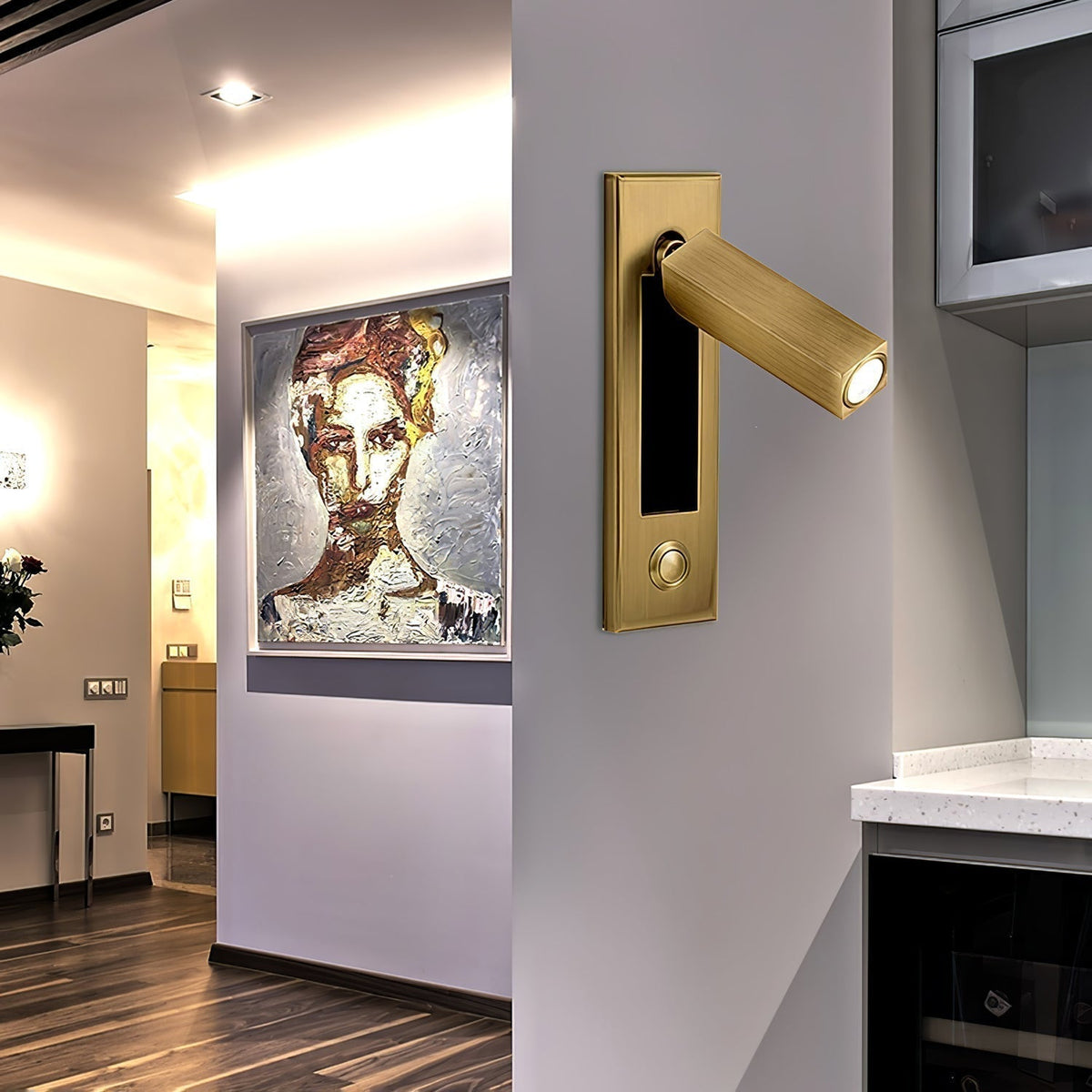 Embedded LED Wall Sconce Bedside Reading Light Modern Wall Lamp