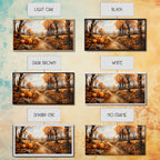 Pumpkin Wall Art, Fall Wall Decor, Nature Art, Trees Art, Canvas Print, Wall Hanging, Panoramic Art, Country Home Decor, Office Prints