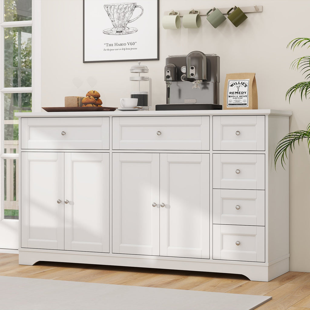 59" Buffet Sideboard with 6 Drawers and 2 Cabinets