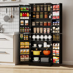 Kitchen Pantry Cabinet 65.5 Inch Freestanding Tall Buffet Cupboard
