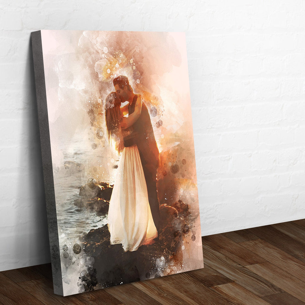 Couple Watercolor Portrait Sign