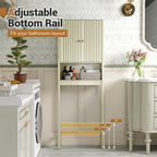 Over The Toilet Storage Cabinet with Fluted Doors