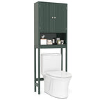 Over The Toilet Storage Cabinet with Fluted Doors