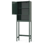 Over The Toilet Storage Cabinet with Fluted Doors