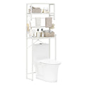 Over the Toilet Storage Rack 3-Tier Over Toilet Bathroom Organizer with Towel Holder-White
