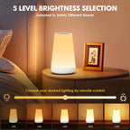 LED 13-Color Changing Night Light Remote Control Touch USB Rechargeable RGB Dimmable Portable Table Bedside Lamp