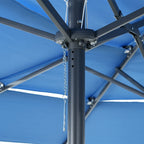 Ainfox 15ft Large Patio Umbrella, 3-Tiers Outdoor Double-Sided Rectangle Market Heavy Duty Umbrellas