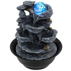 Tabletop Water Fountain with Rolling Crystal Ball and Color-Changing LED Light