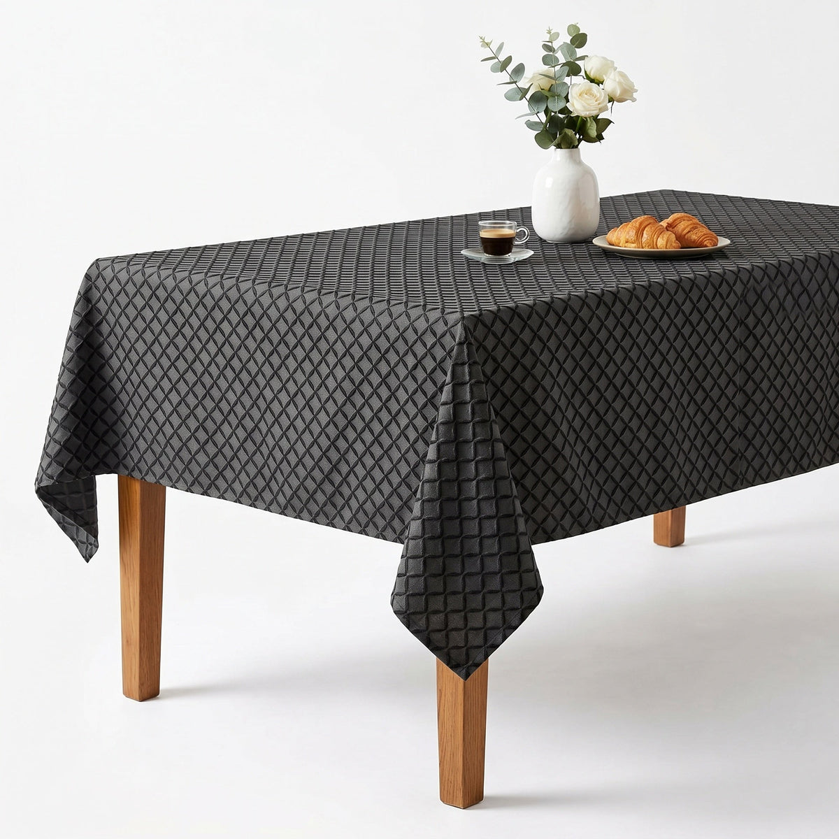 Times Table Jacquard Tablecloth – Charcoal