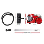 Devanti Bagless Vacuum Cleaner Cleaners Cyclone Cyclonic Vac HEPA