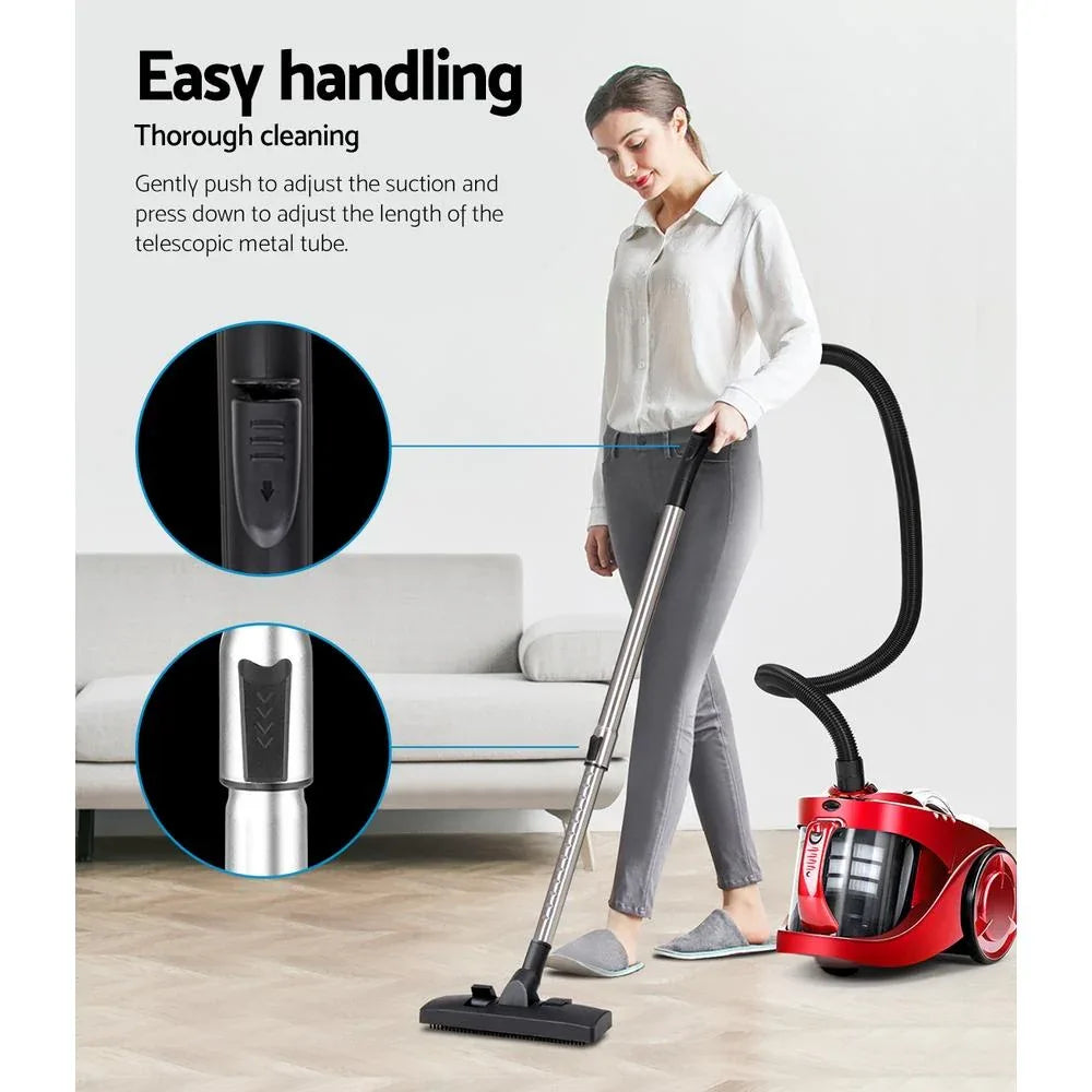 Devanti Bagless Vacuum Cleaner Cleaners Cyclone Cyclonic Vac HEPA