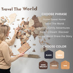Wooden Map Quote Sign - Oak