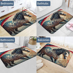 Bejeweled Horse Design Diatomaceous Earth Bath Mat 35.4" x 23.6" | Ships from USA