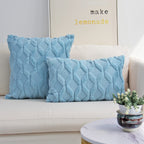 Pack of 2 bundle One 18"x18" with a matching color of one 12"x20" Square and rectangle combo set throw pillow covers with inserts