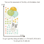 Baby animals inside Hot Air Balloons - Fabric Nursery Wall Art Decals