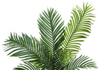 47" Tall Artificial Palm Tree - Indoor Faux Plant in Black Pot