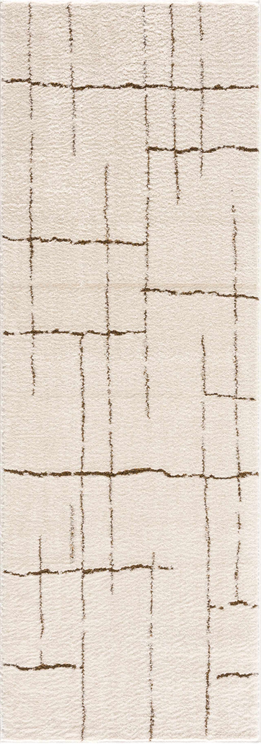Koume Ivory & Brown Area Rug