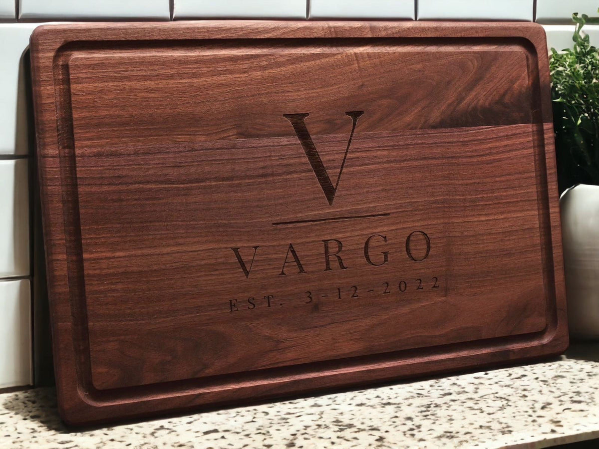 Personalized Cutting Board, Custom Engraved Charcuterie Board, Father’s Day Gift, Wedding Gift, Made in The USA