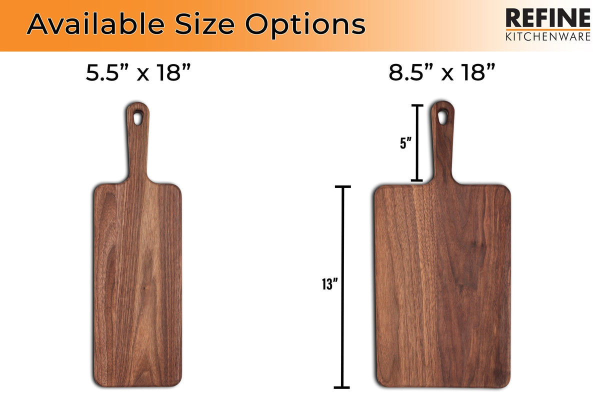 Walnut Paddle Cutting Board With Handle, Walnut Cutting Board With Handle, Charcuterie Board With Handle, 100% Handmade in the USA